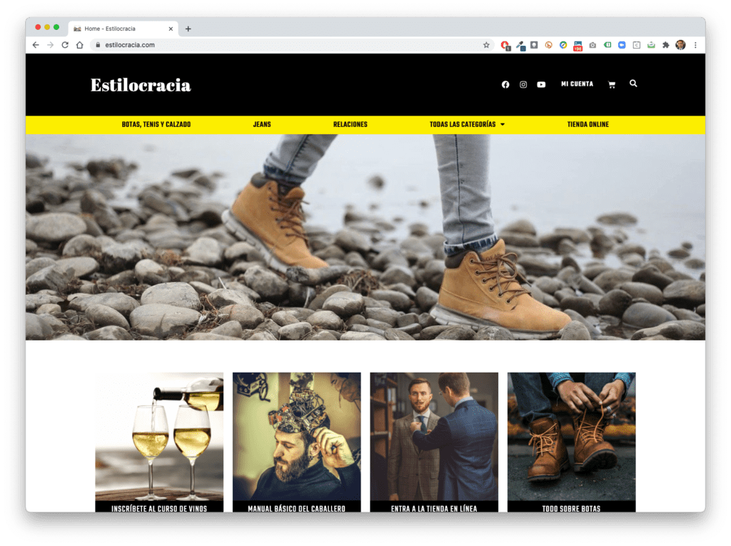 Proyecto sitio web estilocracia.com
