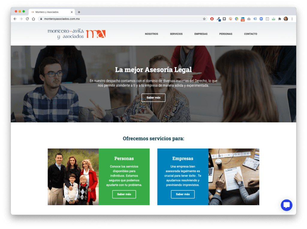 Proyecto sitio web monteroyasociados.com.mx
